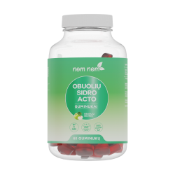 Nom nom ābolu sidra etiķis (60 gumijas ar ābolu garšu)